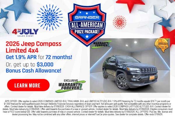 2026 Jeep Compass Limited 4x4 Special APR Offer