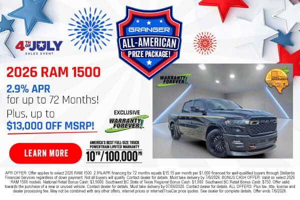 2026 RAM 1500 Special APR Offer
