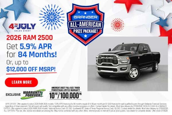 2026 RAM 2500 Special APR Offer