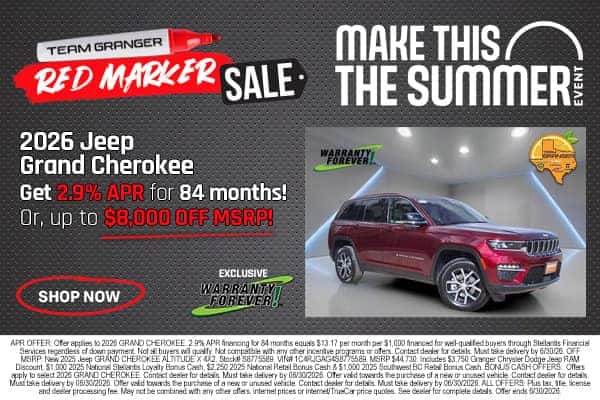 2026 Jeep Grand Cherokee Special APR Offer