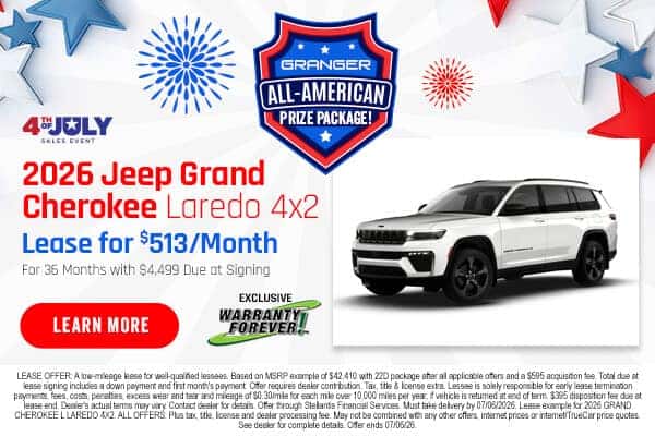 2026 Jeep Grand Cherokee Laredo 4x2 Lease Offer