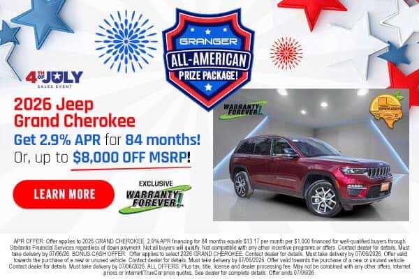 2026 Jeep Grand Cherokee Special APR Offer
