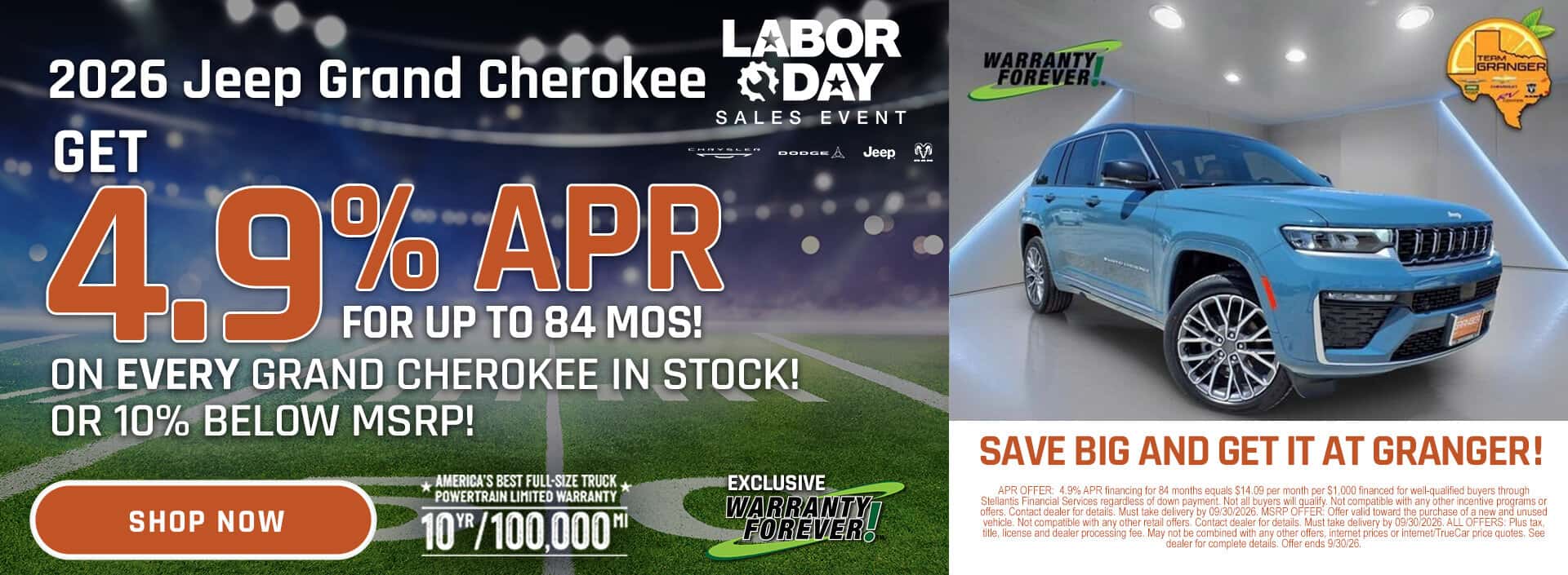 Granger-CDJR-Labor-Day-Sales-Event-2026-Jeep-Grand-Cherokee-APR-Offer-HP-Slide