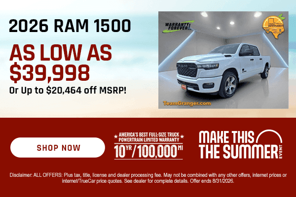 2026 RAM 1500 Up To $20,464 Off MSRP!