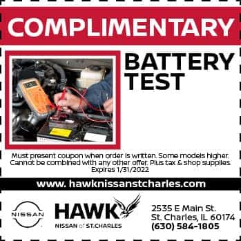 Complimentary Battery Test | Hawk Nissan of St. Charles