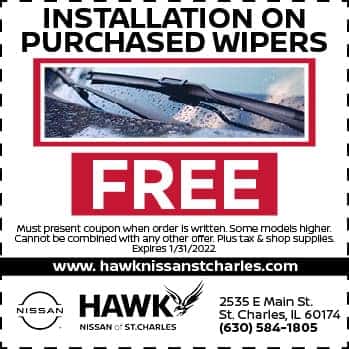 Free Wiper Installation | Hawk Nissan of St. Charles