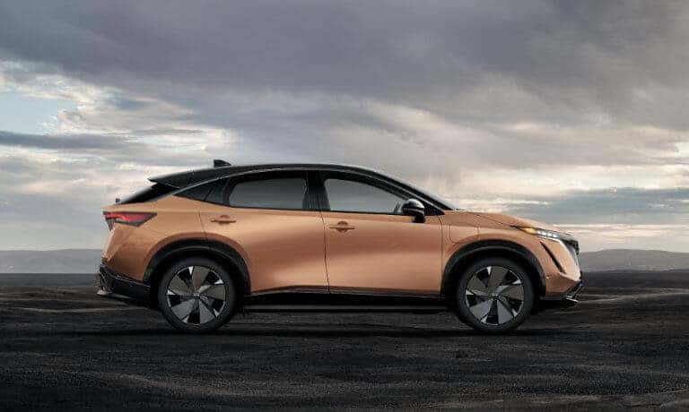 2023 Nissan ARIYA parked in the middle of nowhere