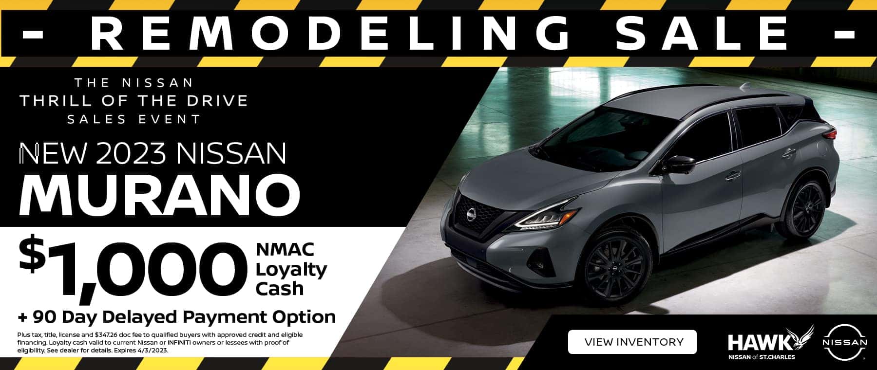 2023 Nissan Murano Loyalty Cash Offer | Hawk Nissan of St. Charles