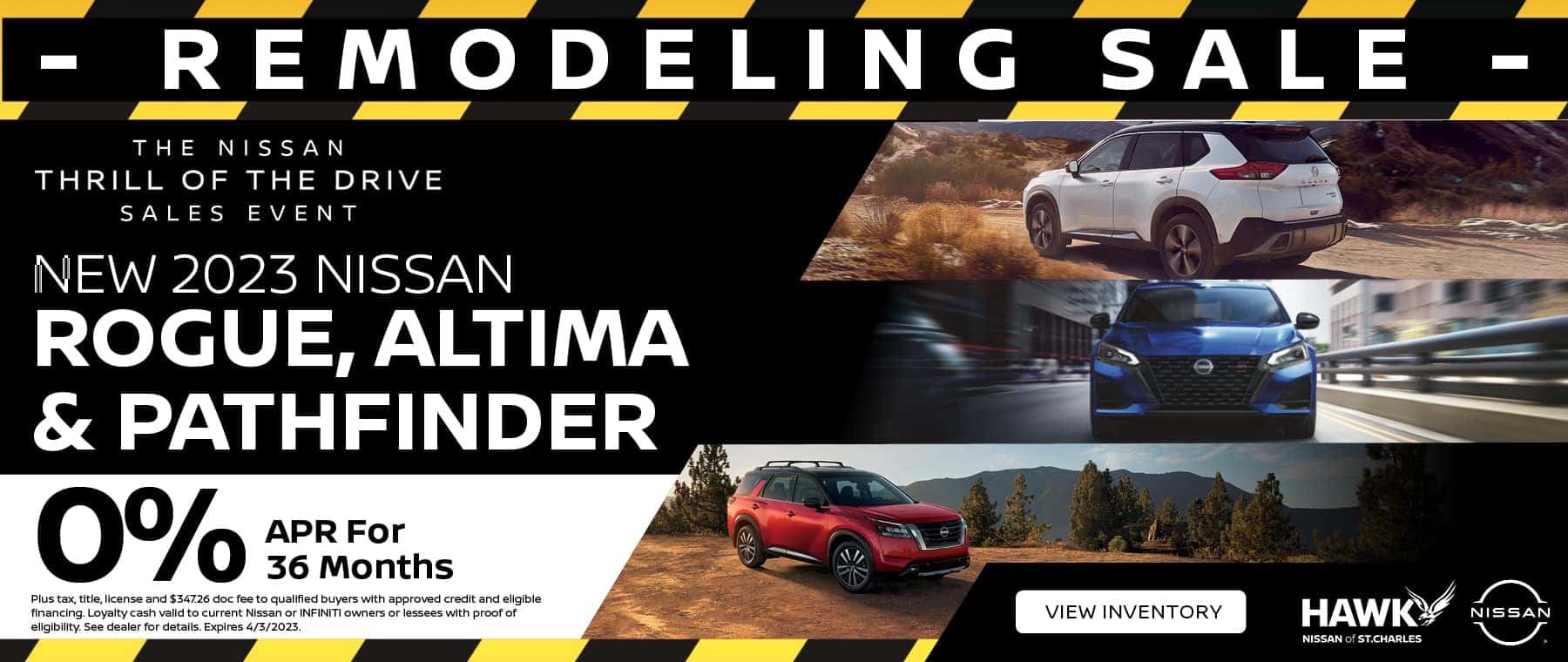 2023 Nissan Rogue, Altima & Pathfinder Finance Offer