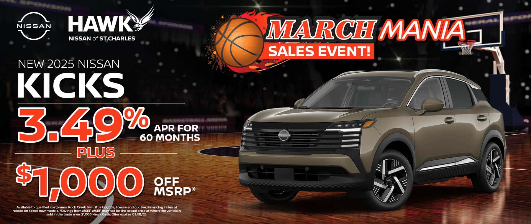 2025 Nissan Kicks Finance Offer | Hawk Nissan of St. Charles
