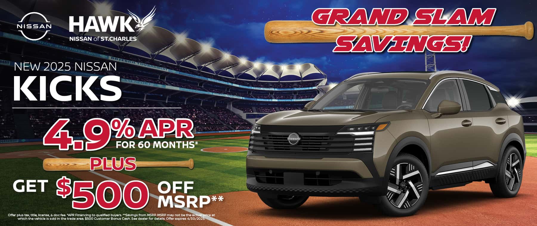 2025 Nissan Kicks Finance Offer | Hawk Nissan of St. Charles