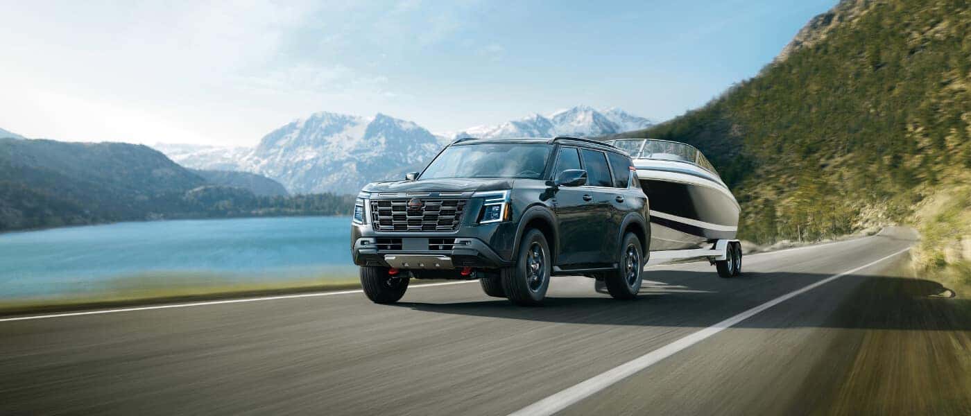 2025 Nissan Armada Exterior Driving Near Water