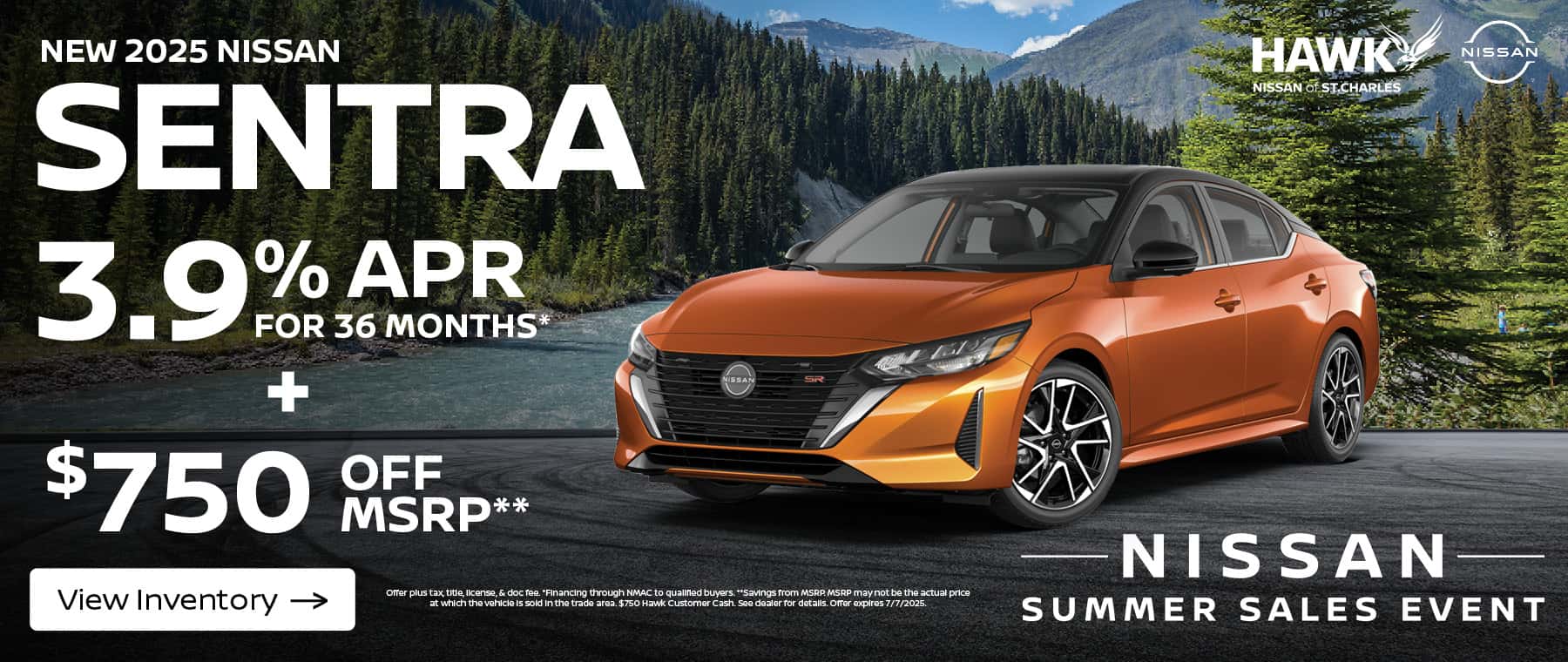 2025 Nissan Sentra Finance Offer