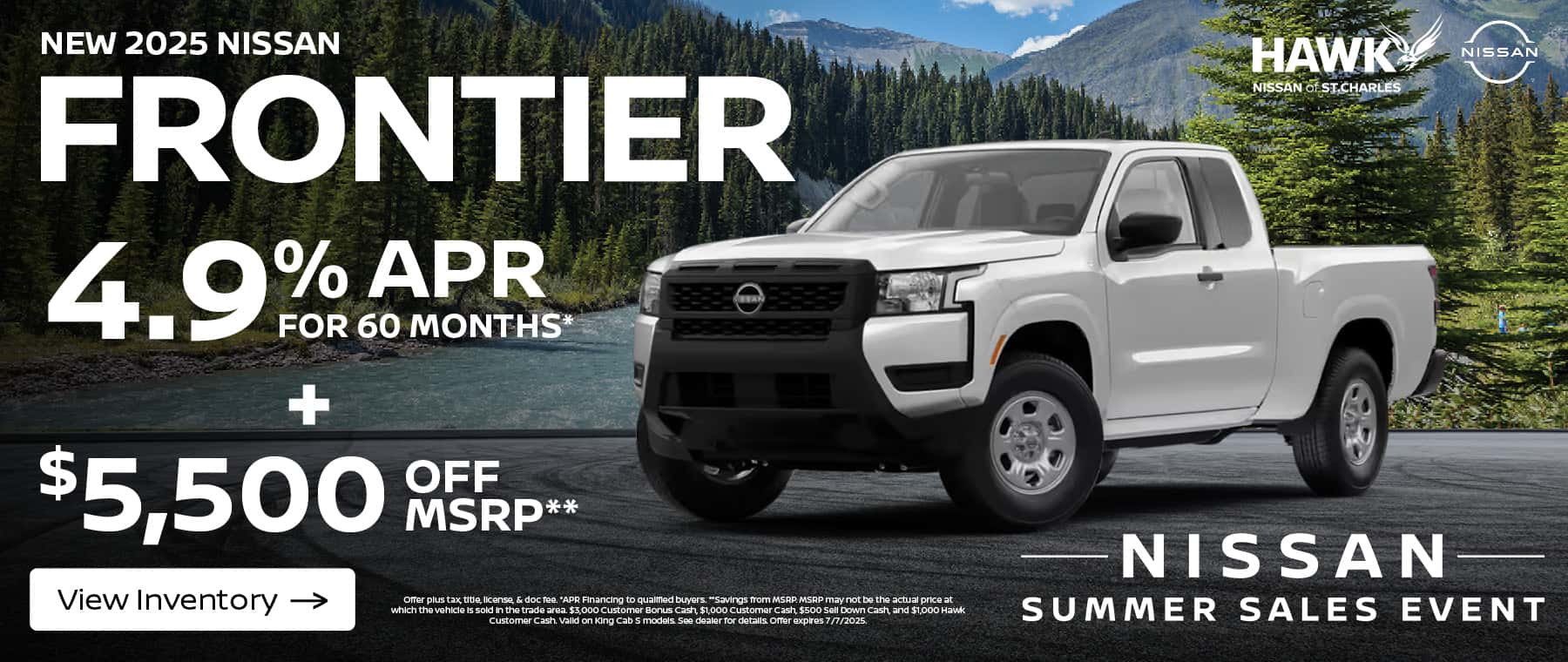 2025 Nissan Frontier Finance Offer