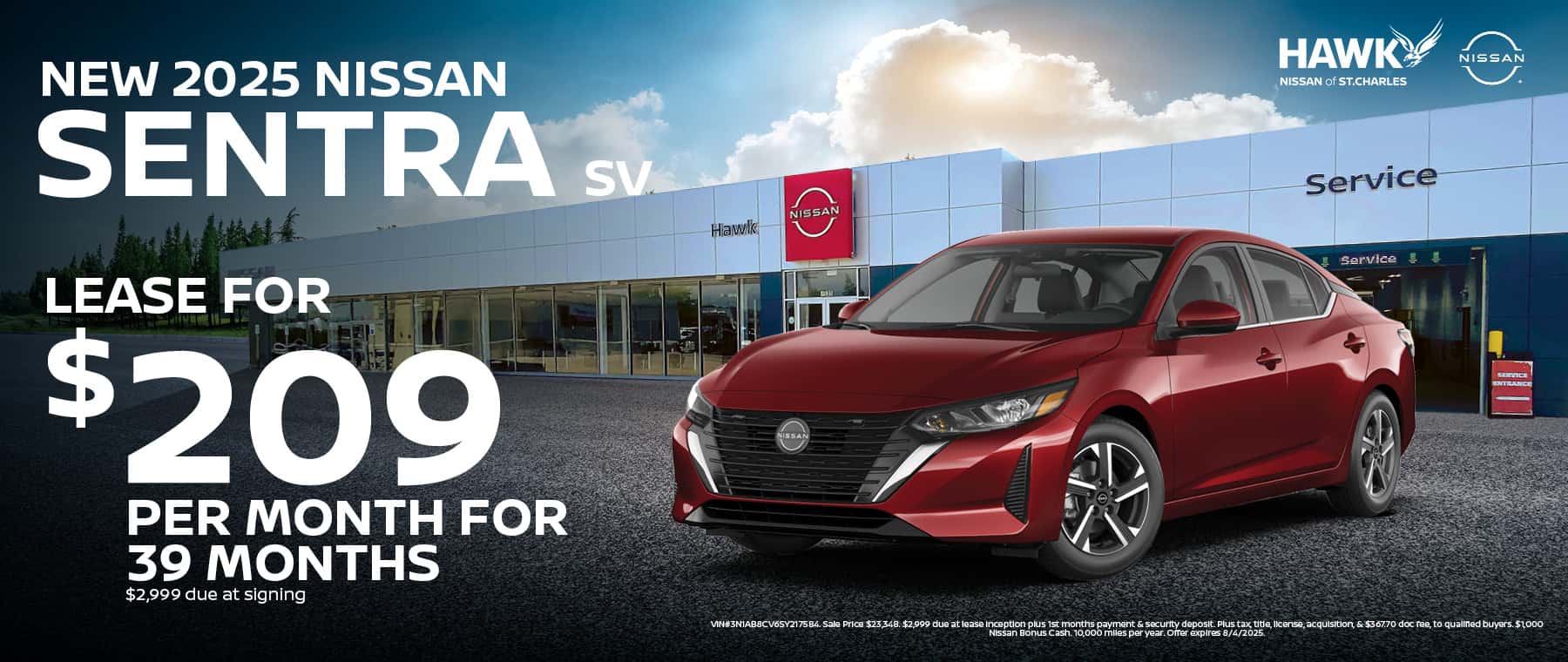 2025 Nissan Sentra SV Lease Offer