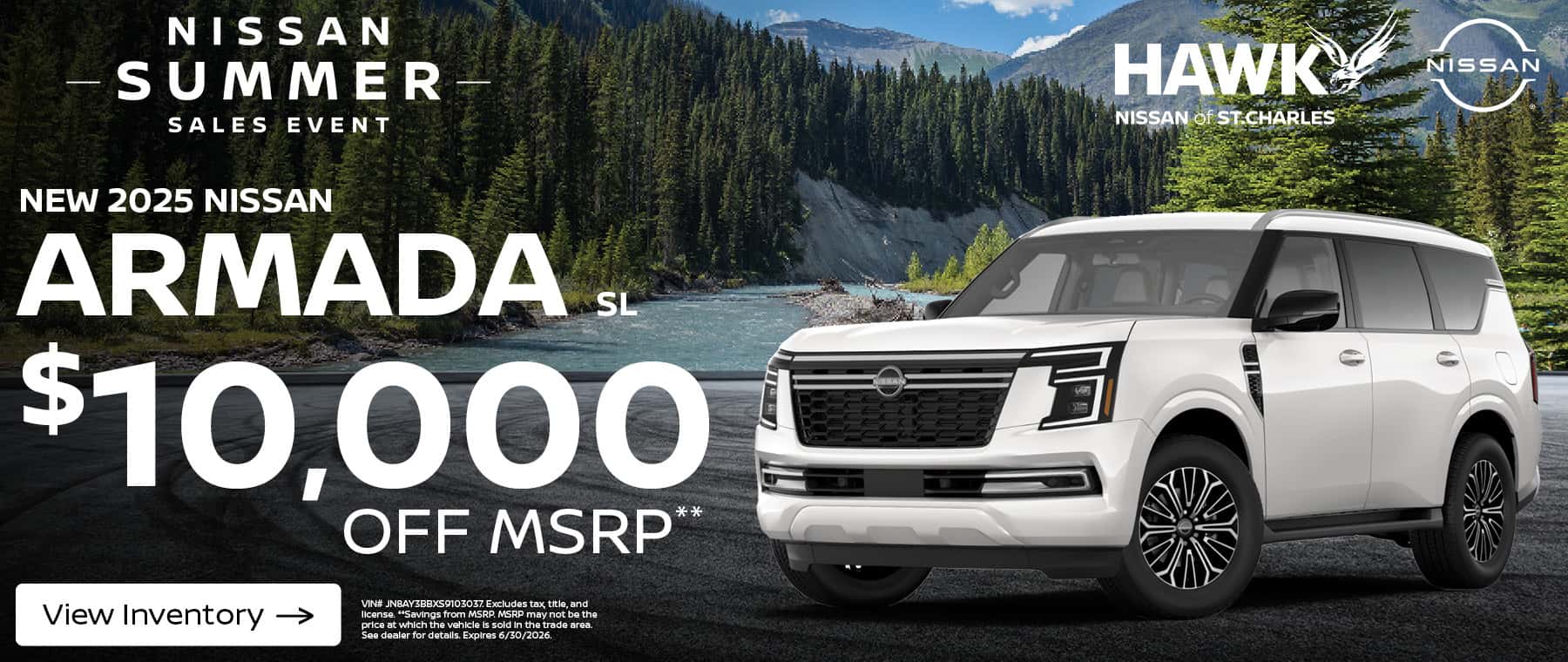 Get $10,000 OFF MSRP on a New 2025 Nissan Armada