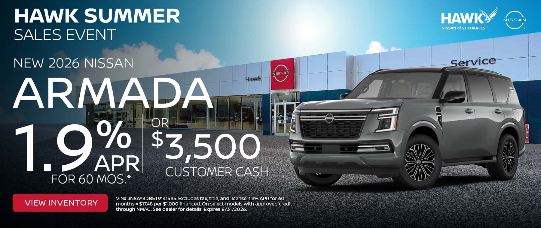 026 Nissan Armada Offer | Hawk Nissan
