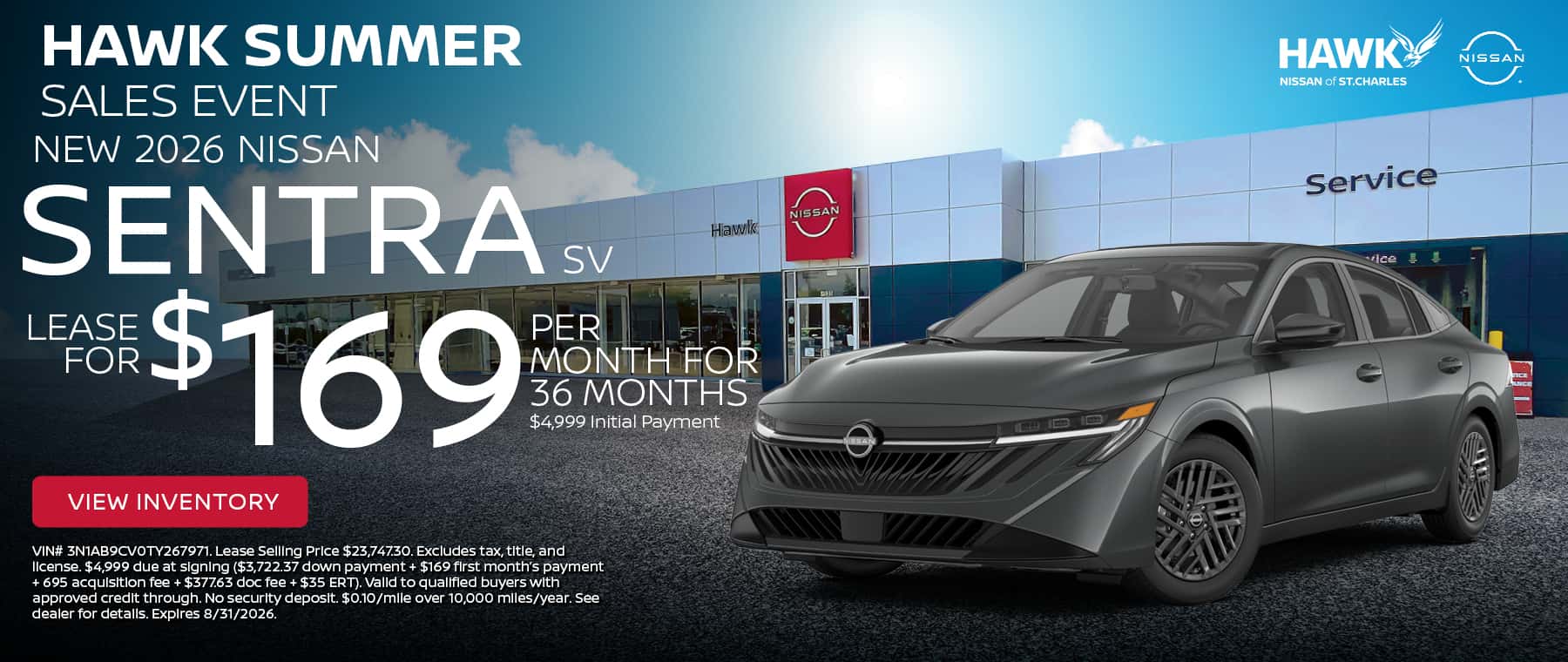 2026 Nissan Sentra Offer | Hawk Nissan