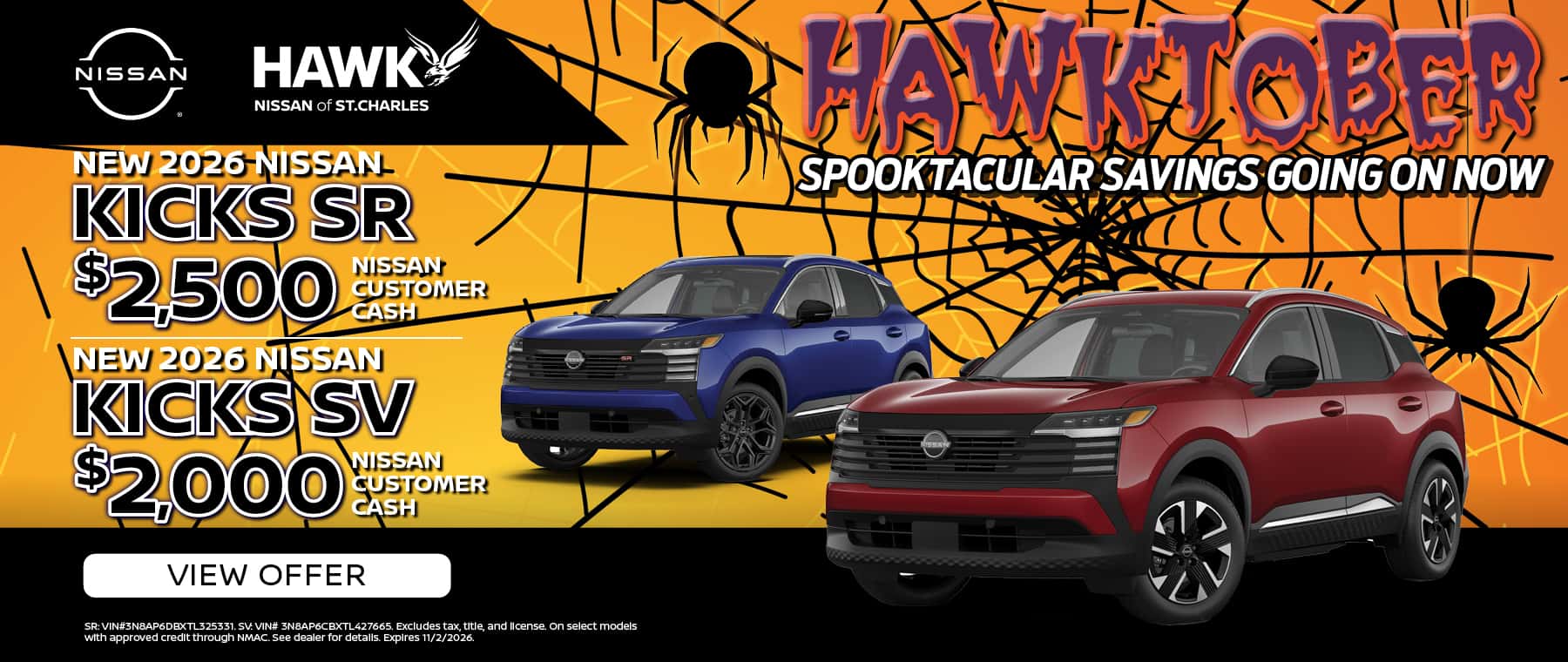 New 2026 Nissan Kicks Offer | Hawk Nissan