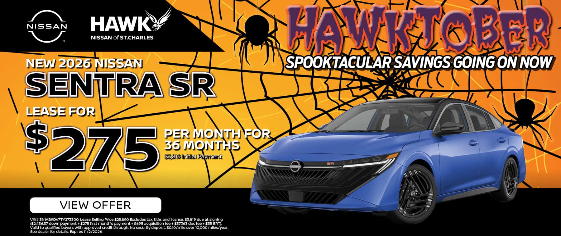 2026 Nissan Sentra Offer | Hawk Nissan