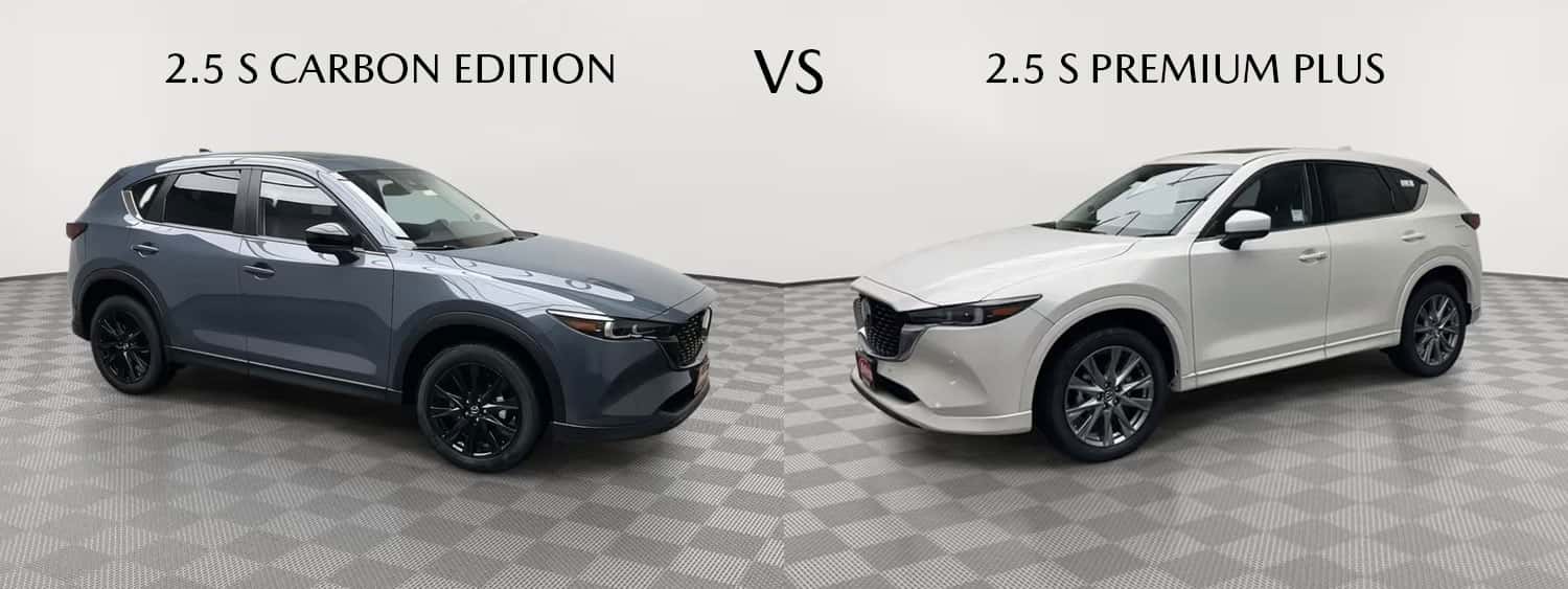 2025 Mazda CX-5 Carbon Edition trim vs Premium Plus Trim