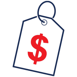 Simplified price icon