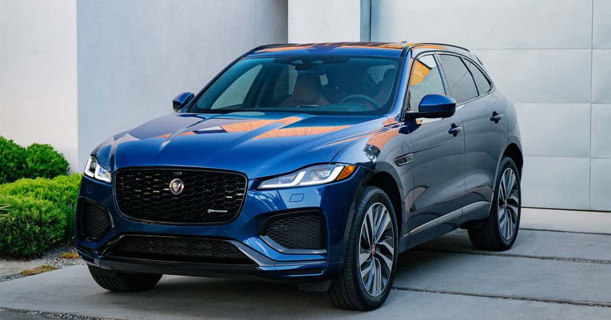 2026 Blue Jaguar F-Pace Parked