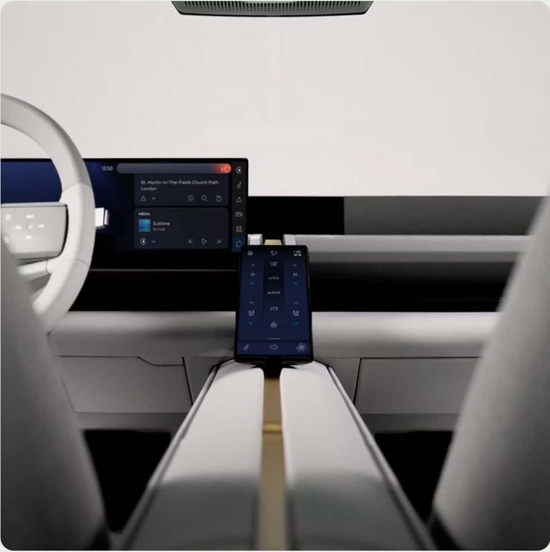 Jaguar Type 01 cabin with the 24-inch OLED display and center touchscreen