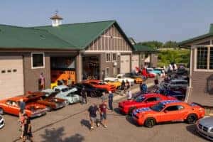 Cars and Cave event with cars displayed for car show
