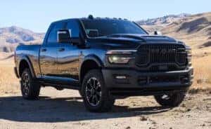 front end of black 2025 Ram Heavy Duty