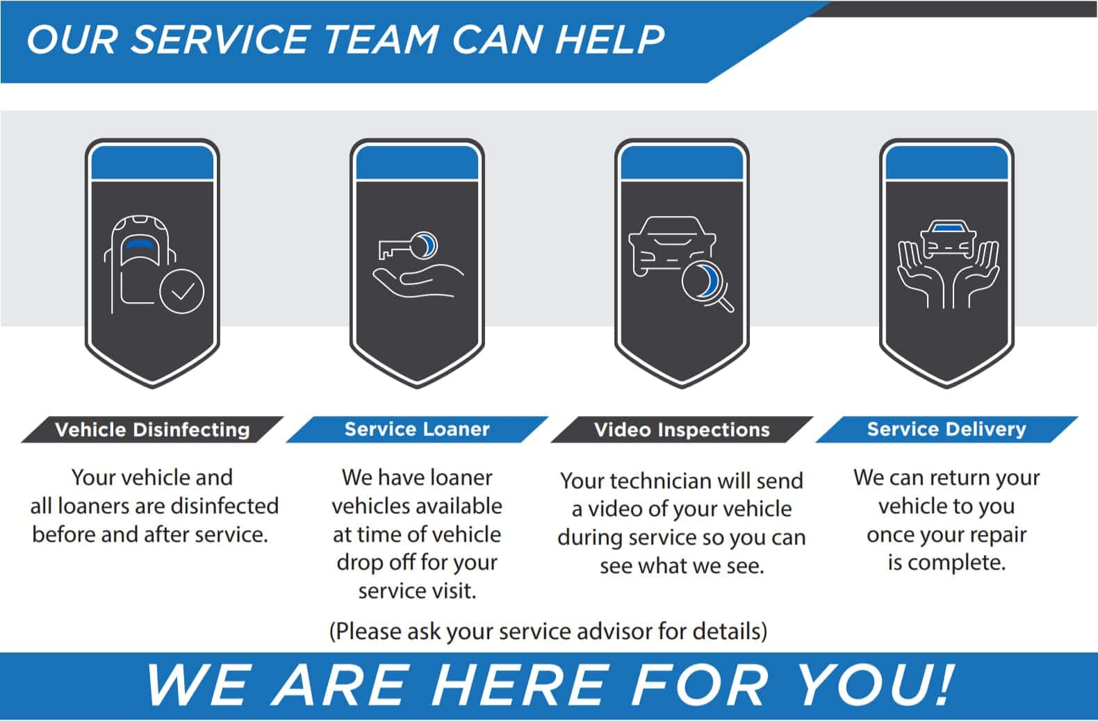Our Service Team Can Help