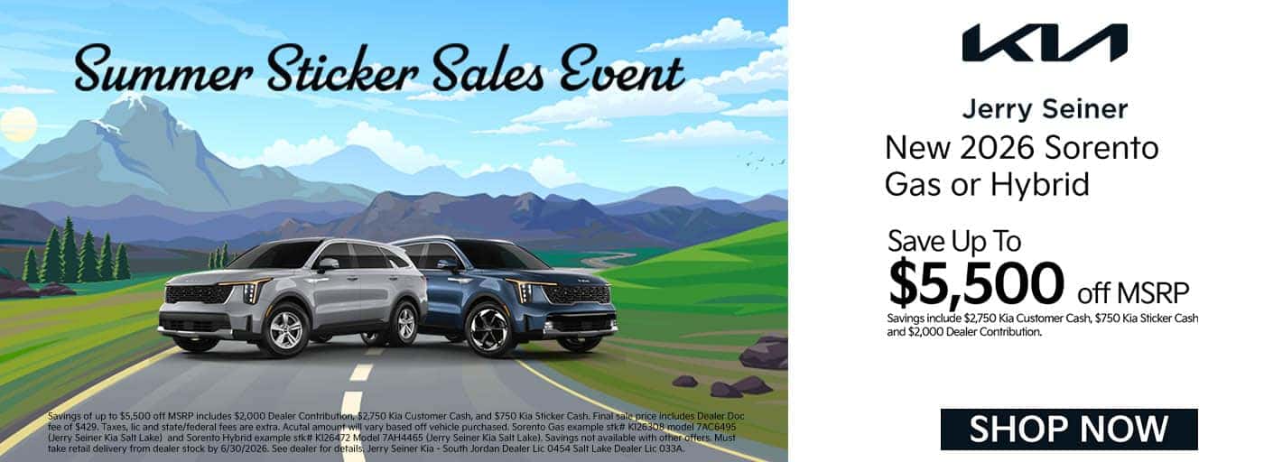 2026 kia sorento summer sticker sales event