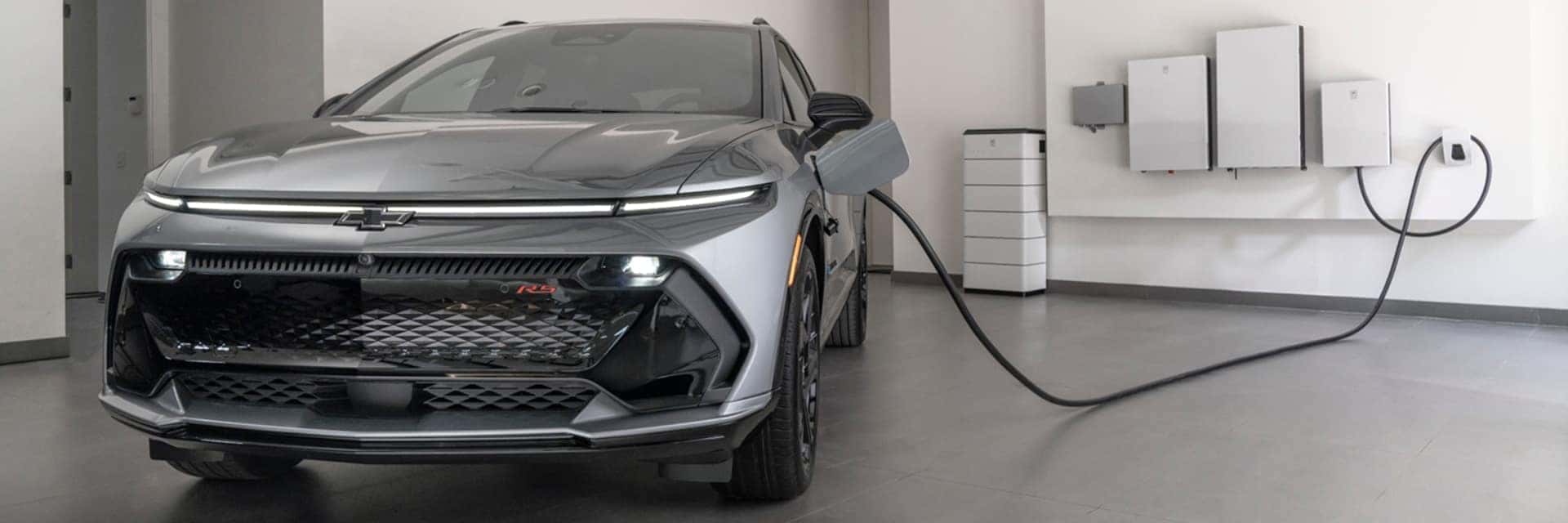 2025 equinox ev charging in garage