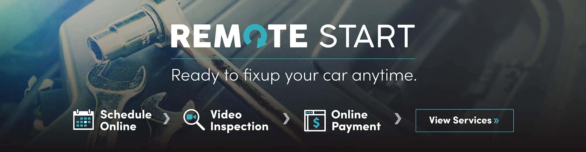 Remote start service. Ready to fix up your car anytime. Schedule online. video inspection. online payment. View services