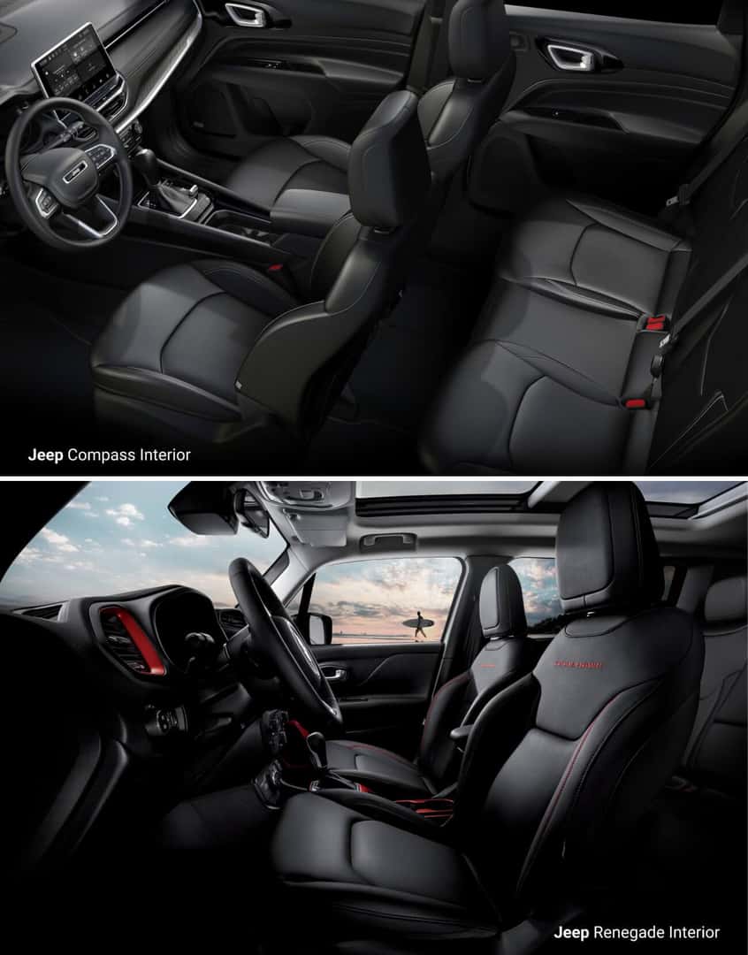 2023 Jeep Compass vs. Renegade SUV Interior & Trim Levels