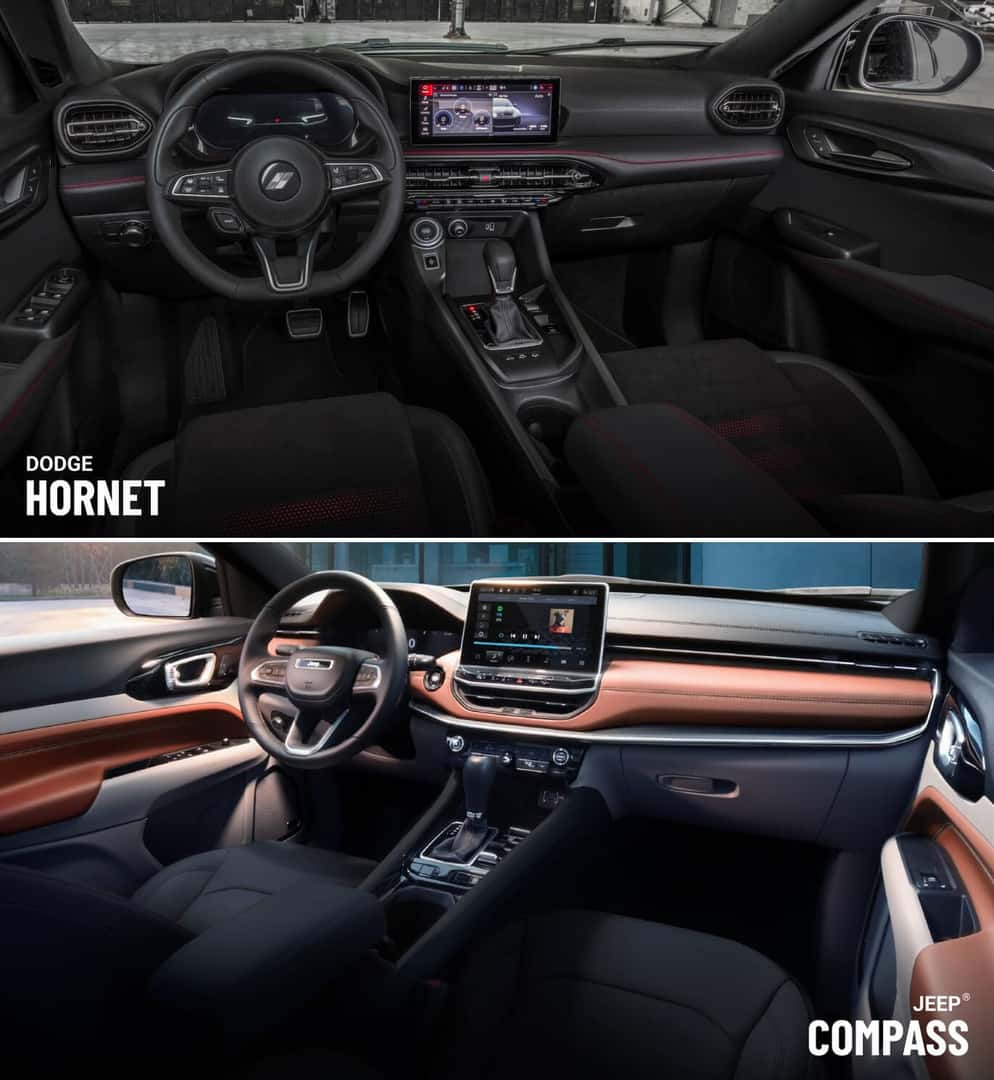 2025 Dodge Hornet vs. 2025 Jeep Compass SUV Interior