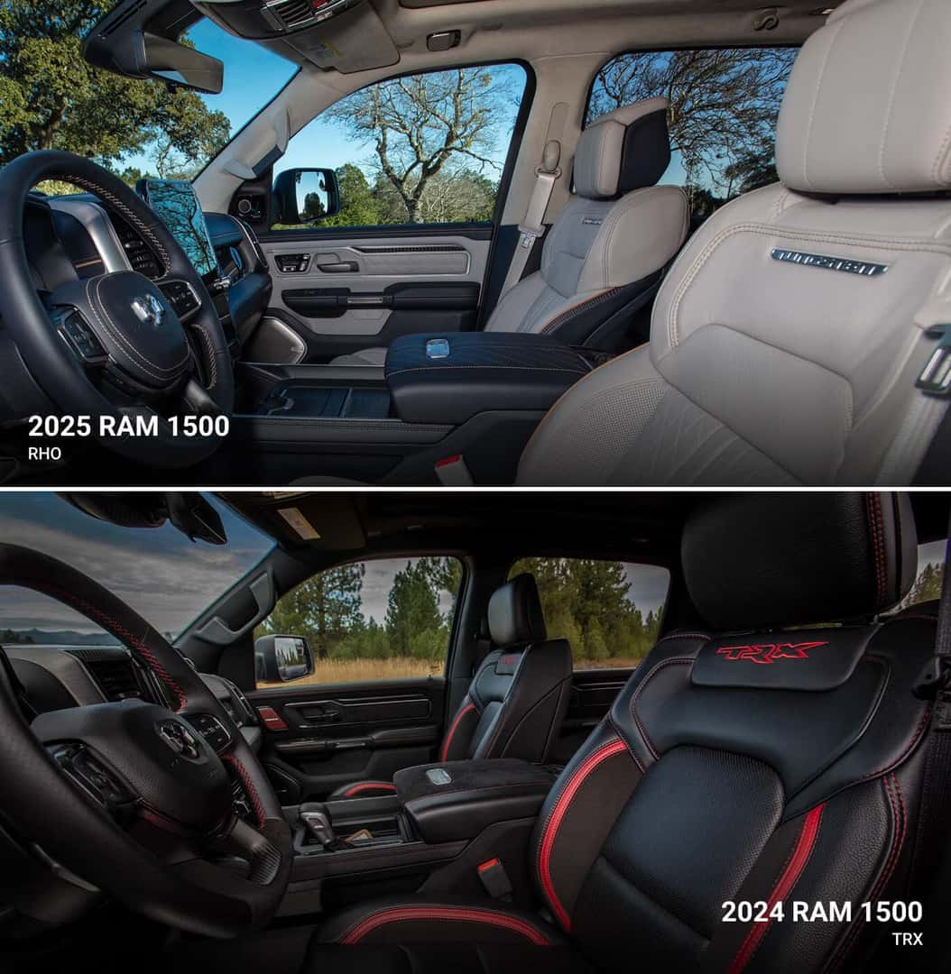 2024 vs. 2025 Ram 1500 Interior Design & Space