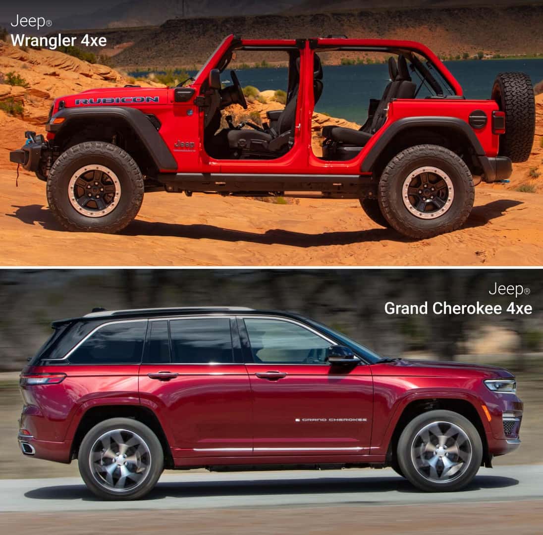 Jeep Wrangler 4xe vs. Jeep Grand Cherokee 4xe Performance: On- and Off-Road