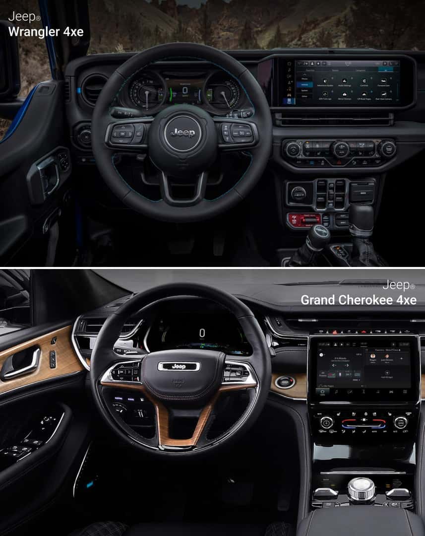 Jeep Wrangler 4xe vs. Jeep Grand Cherokee 4xe Features