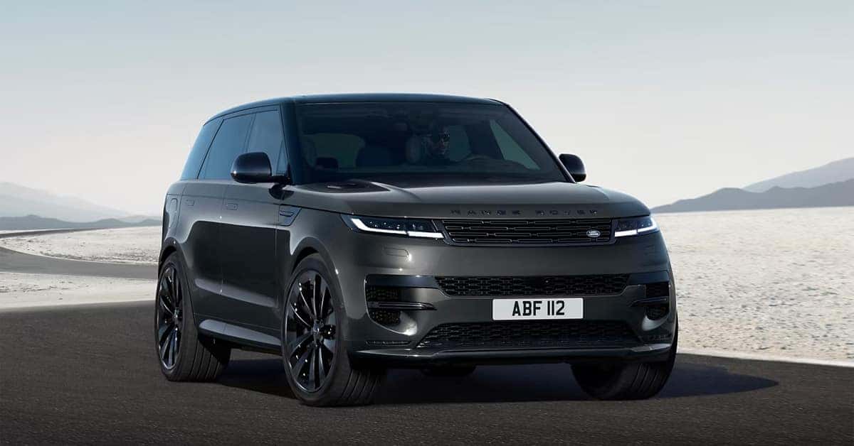A 2026 Range Rover Sport on the beach