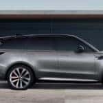 The 2026 Range Rover Sport in a charging station