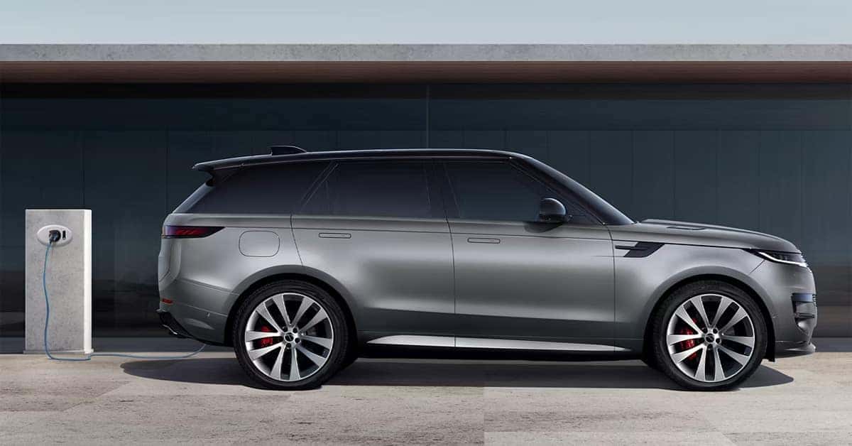 The 2026 Range Rover Sport in a charging station