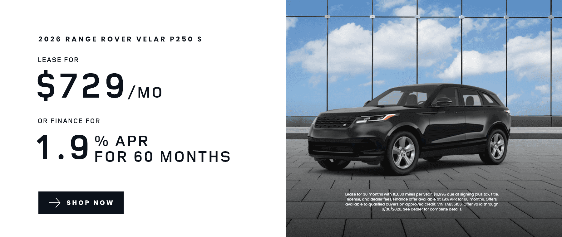 Velar June Offer