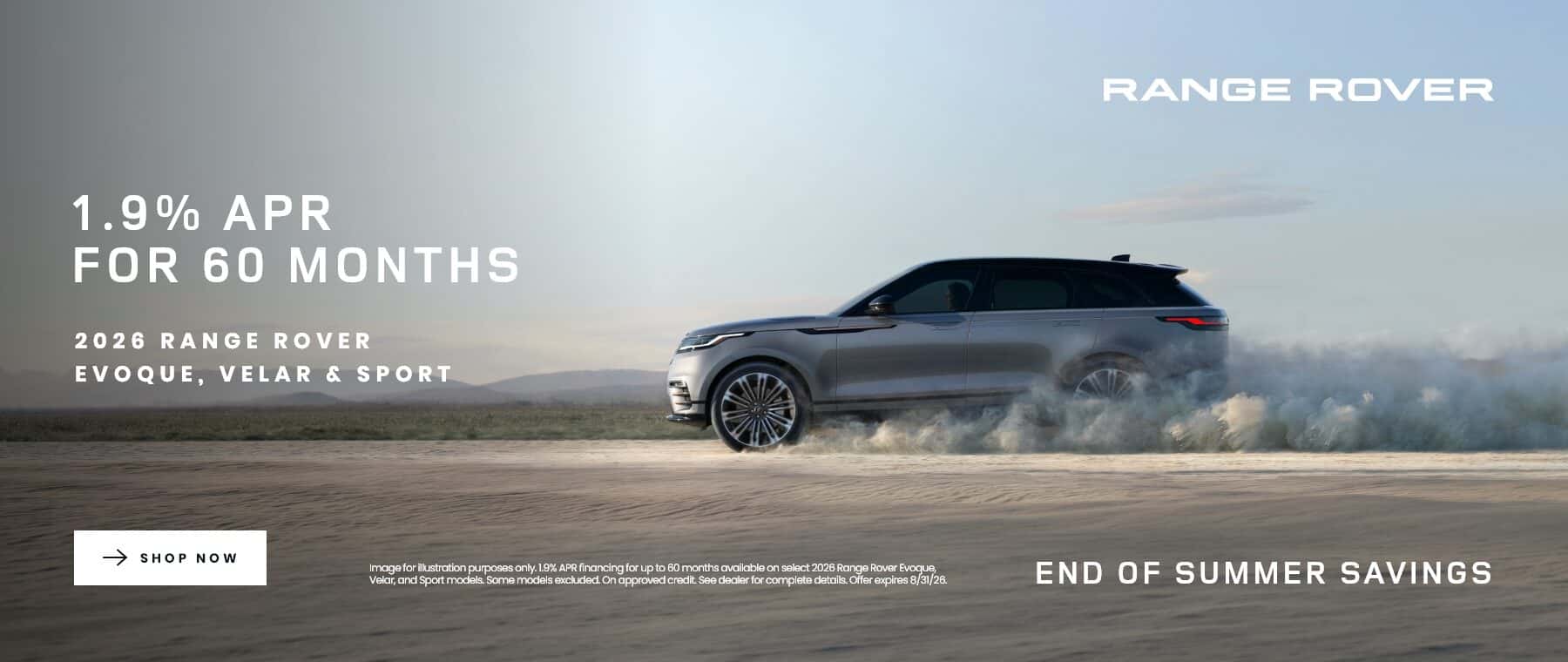 Evoque, Velar, Sport | August Offer