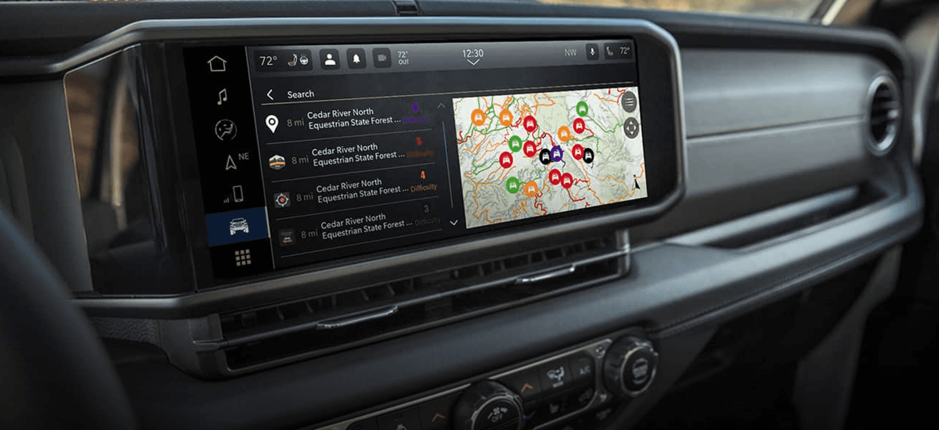 Uconnect 5 NAV touchscreen display