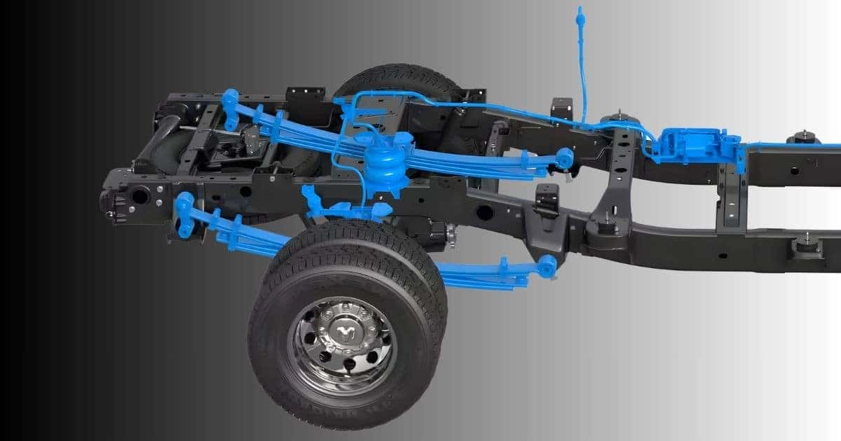 Both the 2026 RAM 2500 and 3500 have an auto-level rear air suspension for smoother rides.