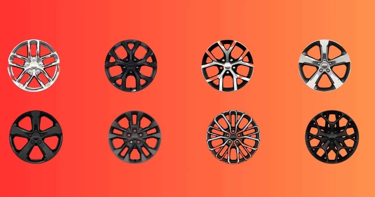 The different wheel options for the 2026 Jeep Grand Cherokee