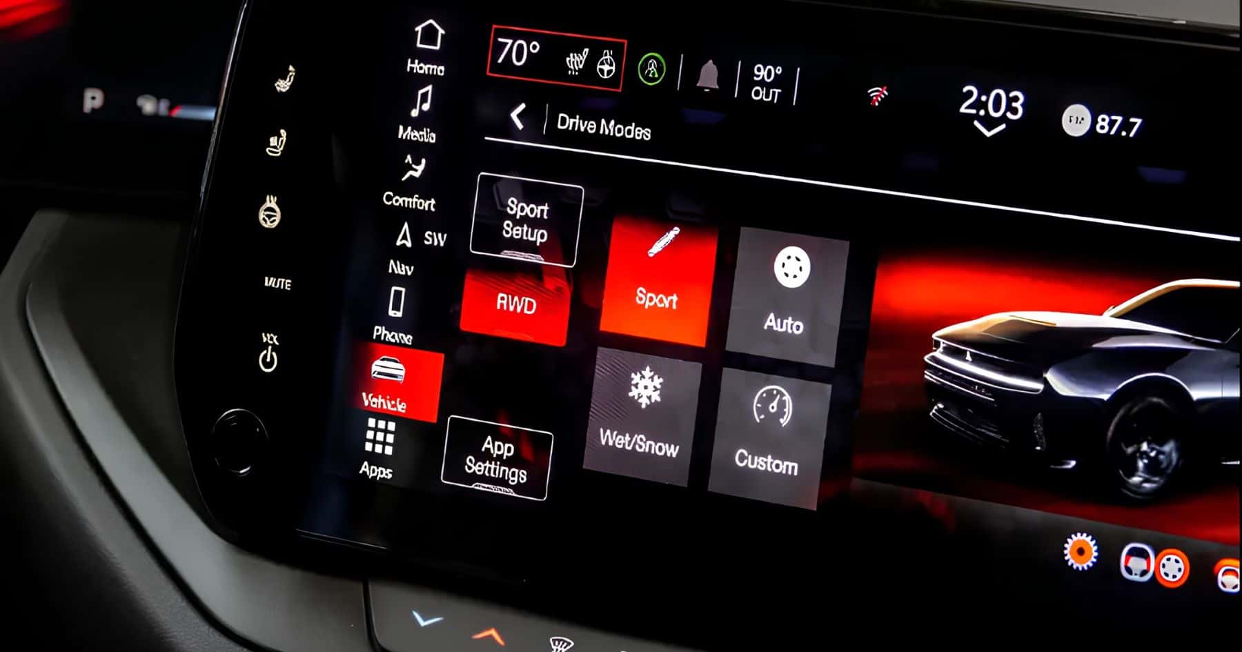 The 2026 Dodge Charger Daytona has five drive modes you can choose from, including Sport Mode