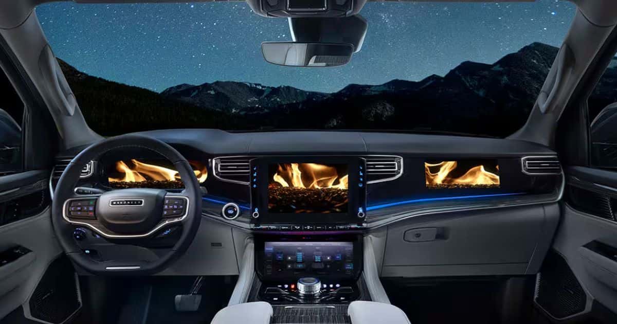 Ambient lighting with Relaxation Mode+ in the 2026 Jeep Grand Wagoneer