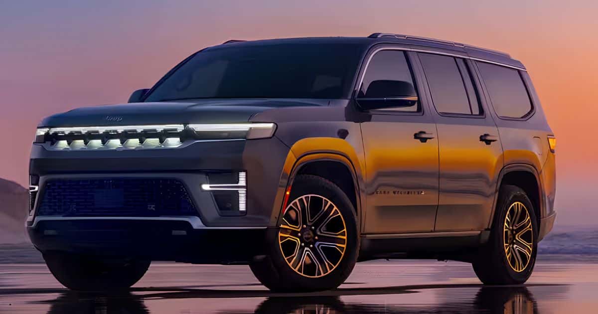 Illuminated 7-slot grille as a luxury exterior feature of the 2026 Jeep Grand Wagoneer
